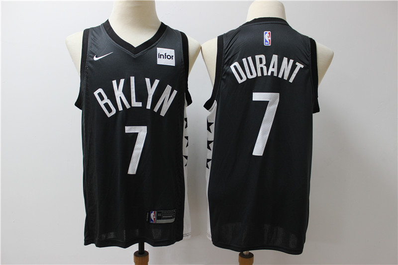 Men Brooklyn Nets #7 Durant black Home Stitched NBA Jersey 2